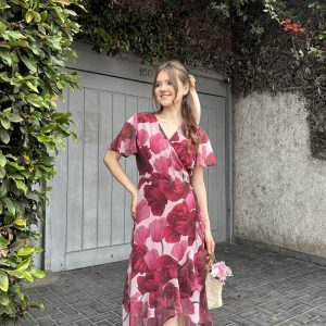 vestido laurent  MANGA CORTA