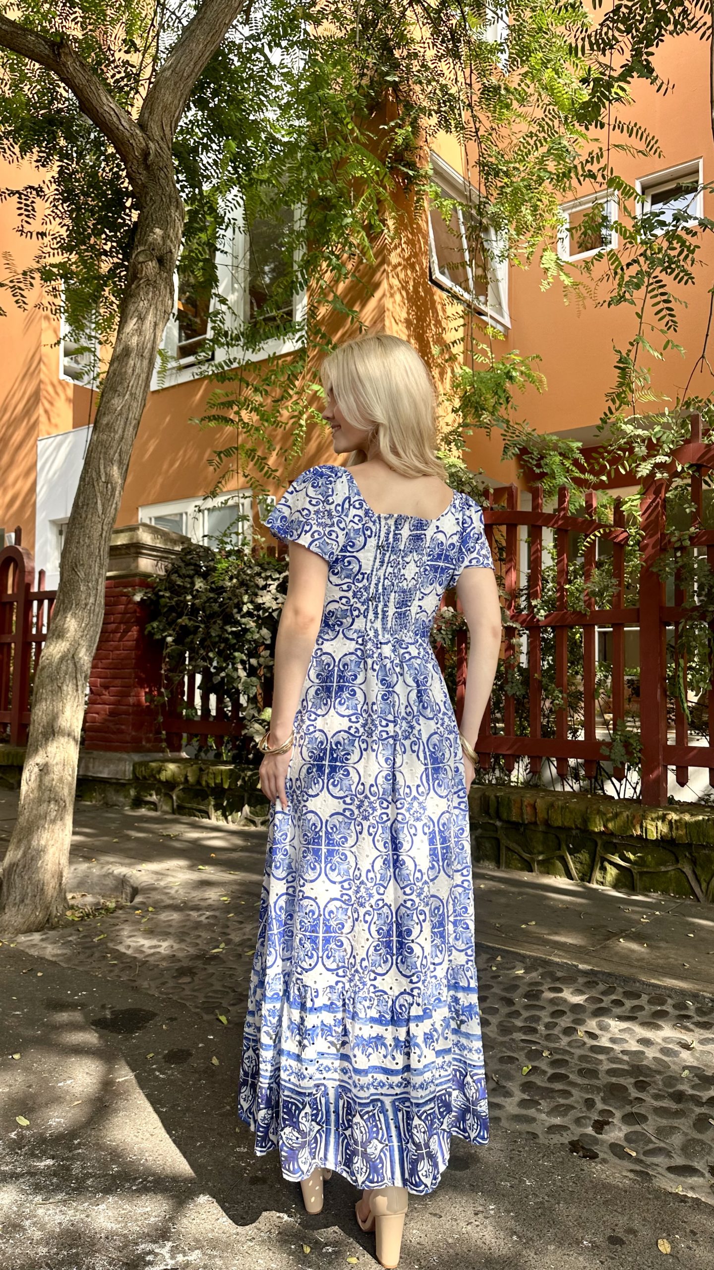 VESTIDO SANTORINI AZUL - Imagen 4